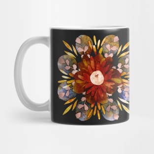 Harvest Moons Floral Mandala Negative Painting Mug